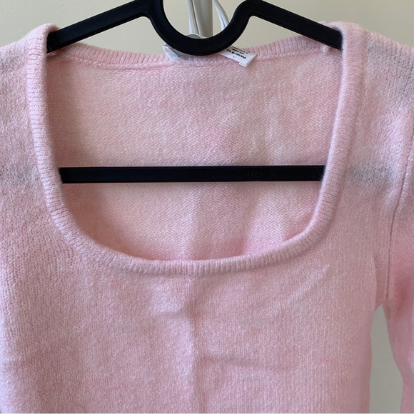 Mango light pink square neck sweater, new wo tag, barbiecore balletcore style - Picture 6 of 7